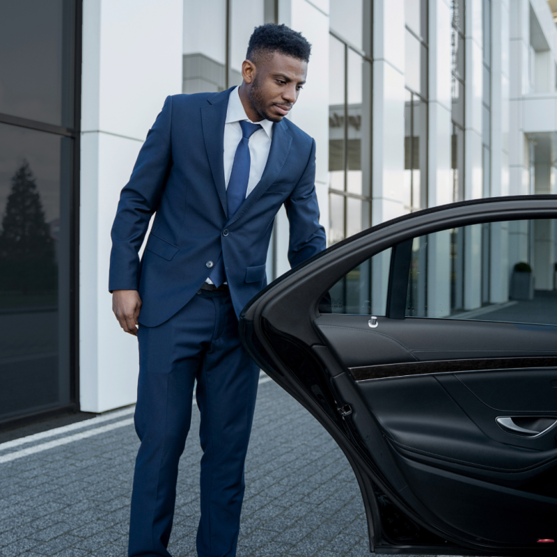 man open the door